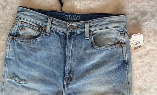 Etica Light Blue Flare Jeans Size 26 - Image 2