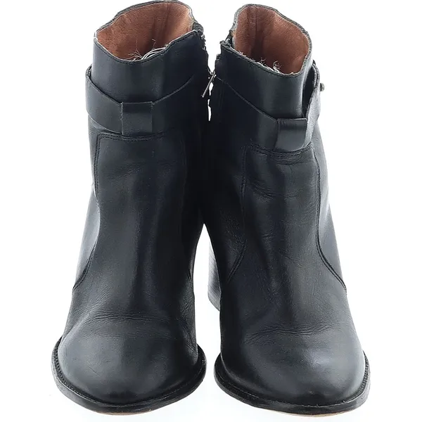Madewell Black Leather Ankle Sammie Boots | Heeled Shoe Boot | Size 9 1/2 9.5 - Image 2