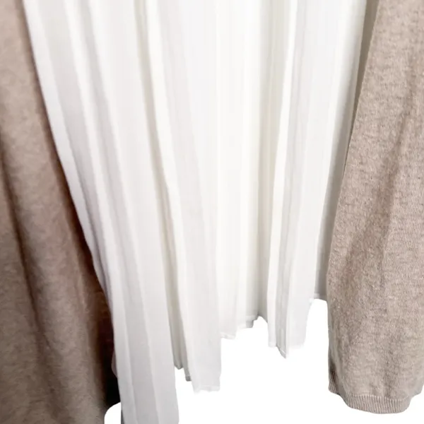 Sandro Paris Sheer Pleated Open Face Cardigan T2 Or Medium - Image 5