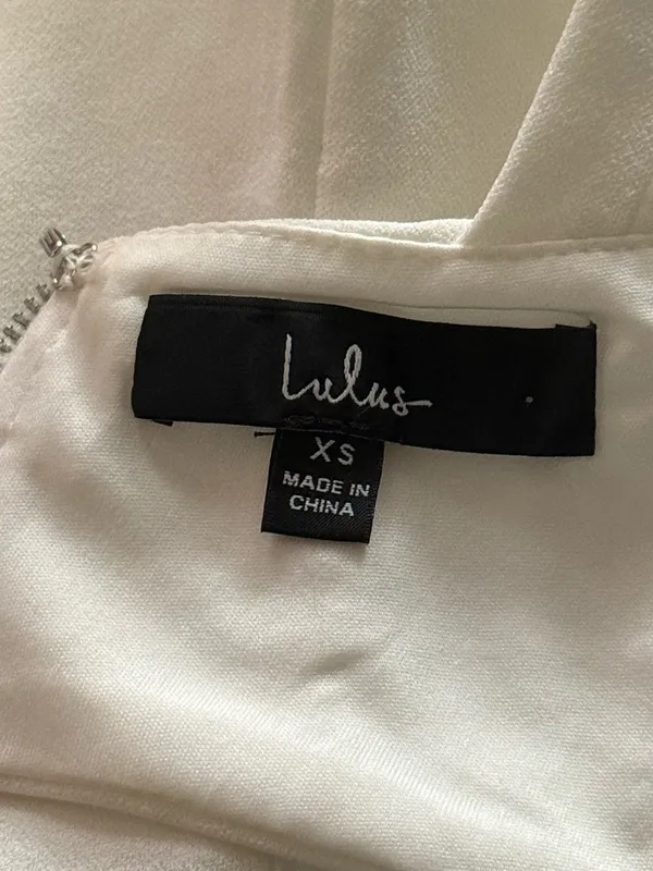 Lulus White Deep V Sleeveless Structured Crop Top Bridal Party Bustier XS - Image 7