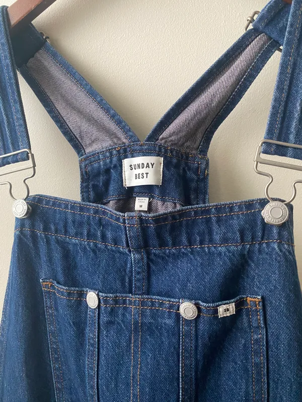 Aritzia Sunday Best Denim Overalls Medium - Image 8