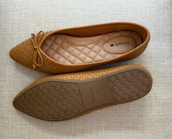 Birdies Goldfinch Pointed Toe Ballet Flat in Tan - Image 6