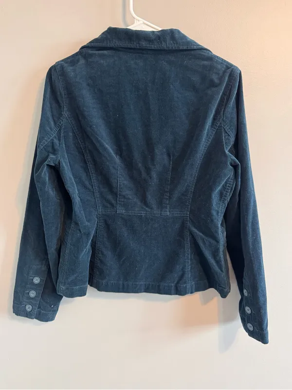Valerie Stevens Navy Corduroy Blazer Jacket Size‎ Small - Image 4