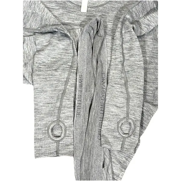 Lululemon Swiftly Tech Long Sleeve Shirt 2.0 Heathered Slate Gray Thumbholes 10 - Image 7