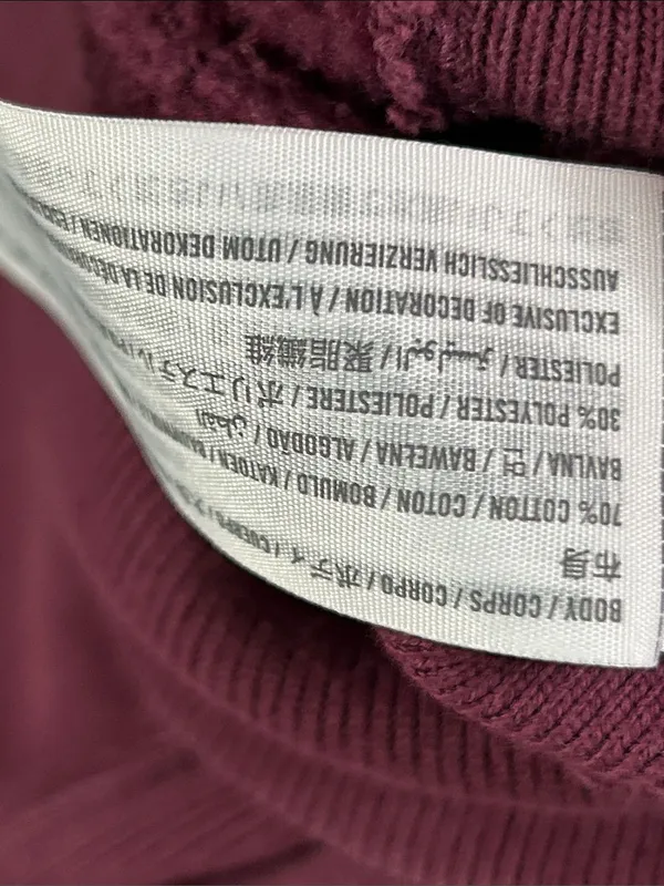 Abercrombie & Fitch Plum Half-Zip Fleece Cotton Blend Pullover Sweatshirt - Image 6