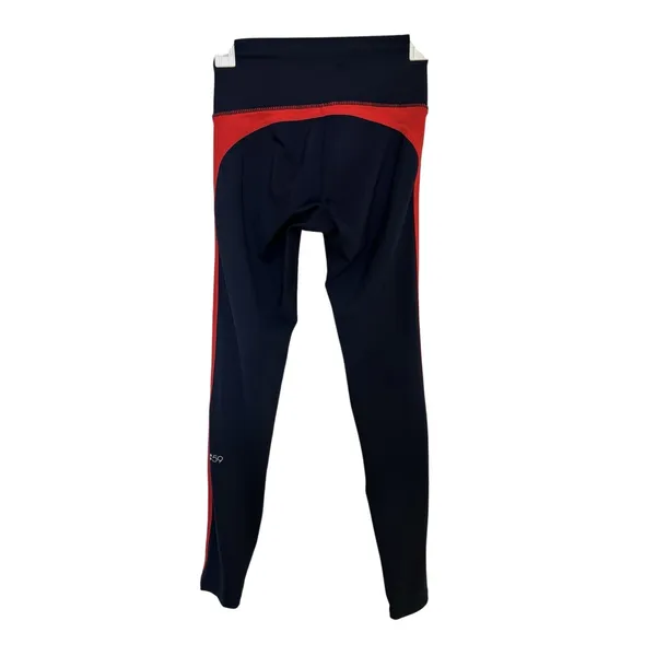 Splits59 Aerial Double Stripe Orange/Red High Rise Leggings XS Workout Yoga - Image 3