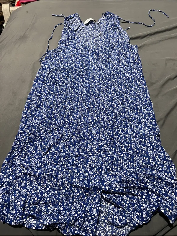 & other stories Blue Floral Sleeveless Summer Dress - Image 3