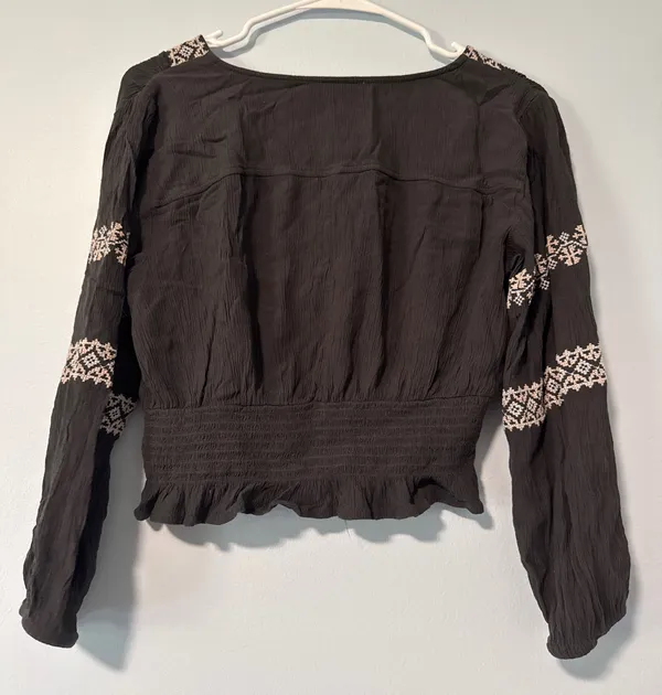 American Eagle Embroidered Smocked Top - Image 2