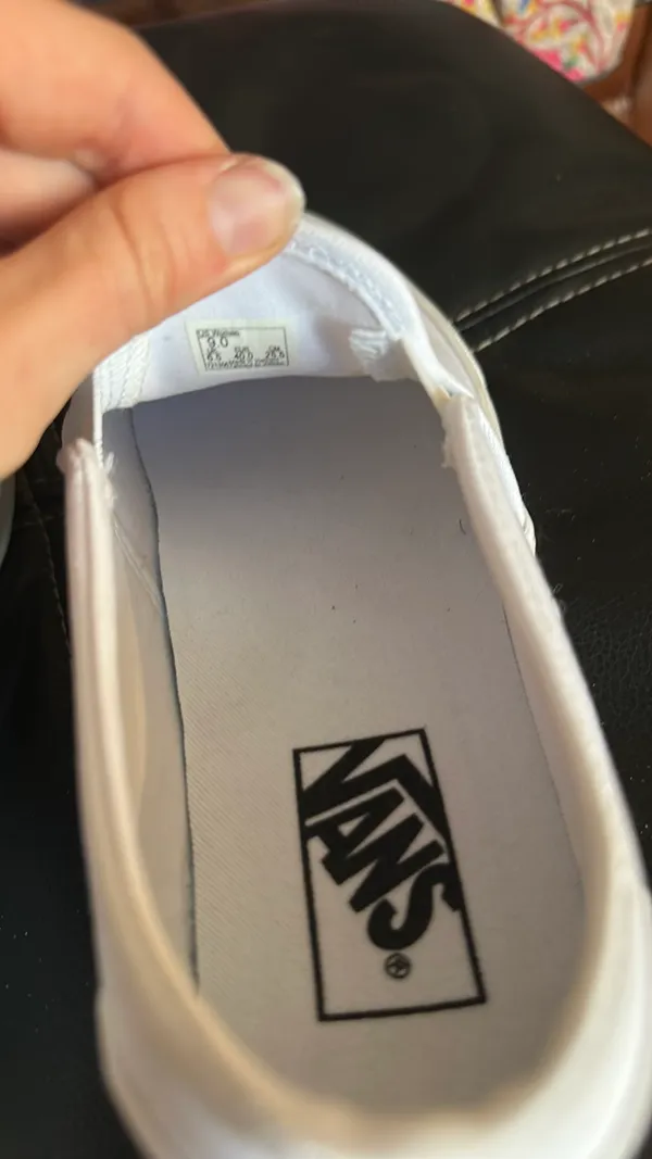 BRAND NEW all white slip on vans - Image 5