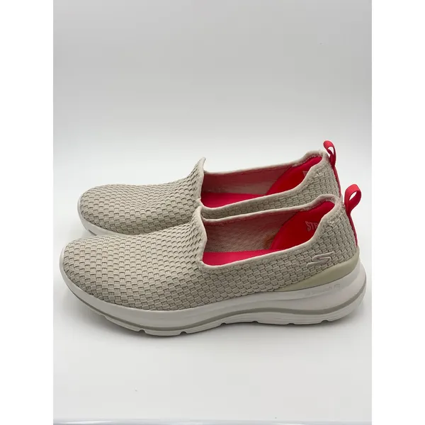 Skechers GoWalk Arch Fit Stretch Fit Slip On‎ Sneakers Beige Size 8.5 - Image 5