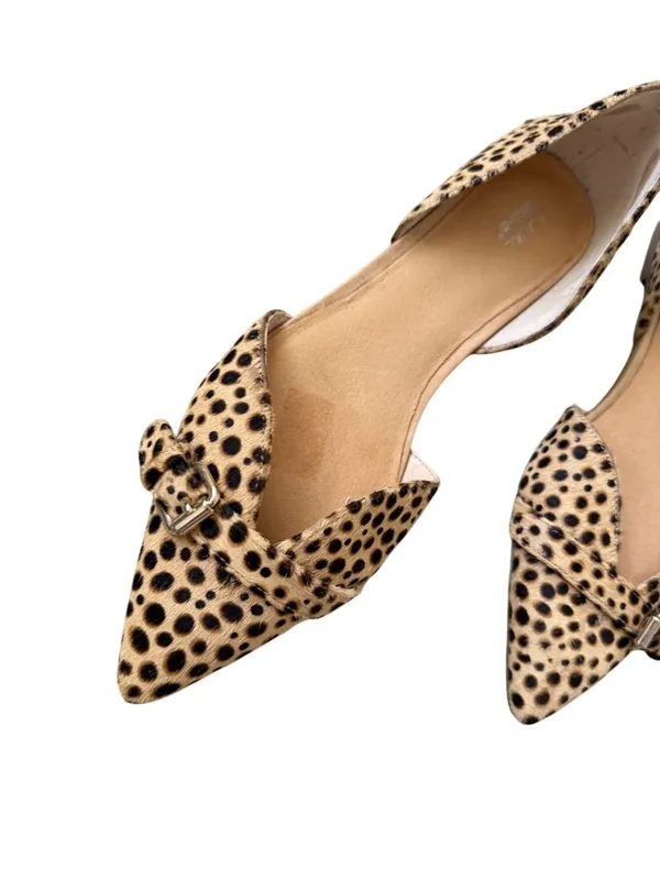 DR SCHOLLS Animal Print Calf Hair Flats Size 8 - Image 7