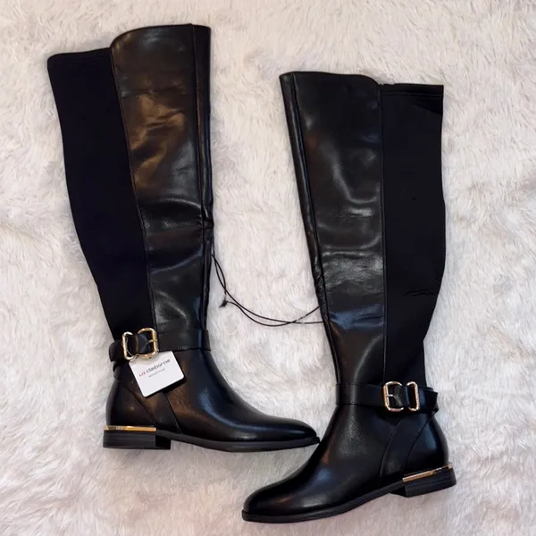 Universal Threads Liz Claiborne Memory Foam Black Knee-High Women's Boots - Image 2