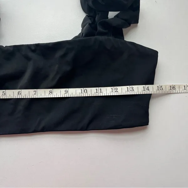 Vestique Black Ruched Strap Bikini Swimsuit Top – Size M - Image 5