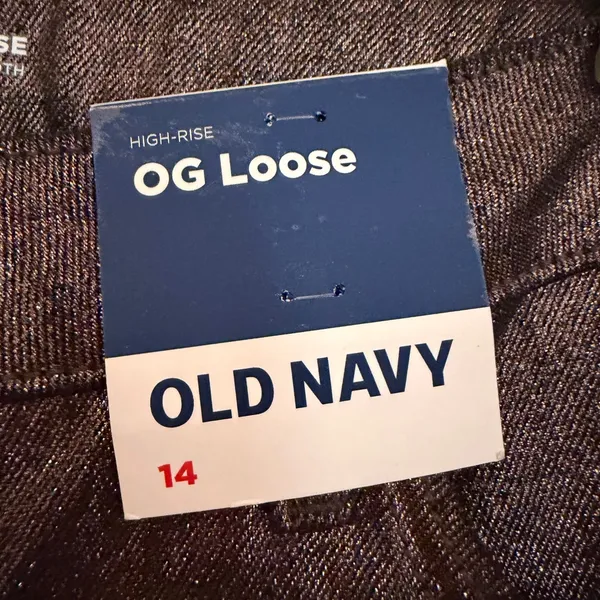Old Navy High Rise OG Loose Metallic Jeans‎ Women's 14 Bronze Holiday Glam Party - Image 6