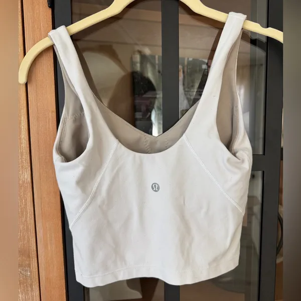 Lululemon Align Tank Top sports bra White size 2 workout cropped - Image 4