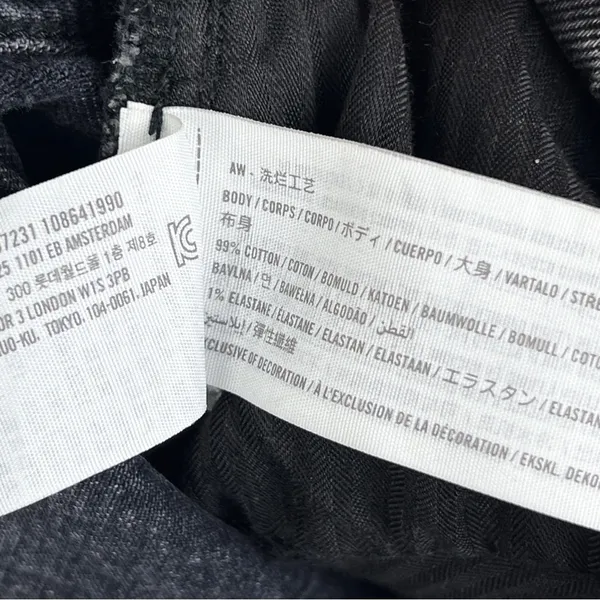 Abercrombie Straight Mid-Rise Jeans Curve Love 29/8 Short Black - Image 3