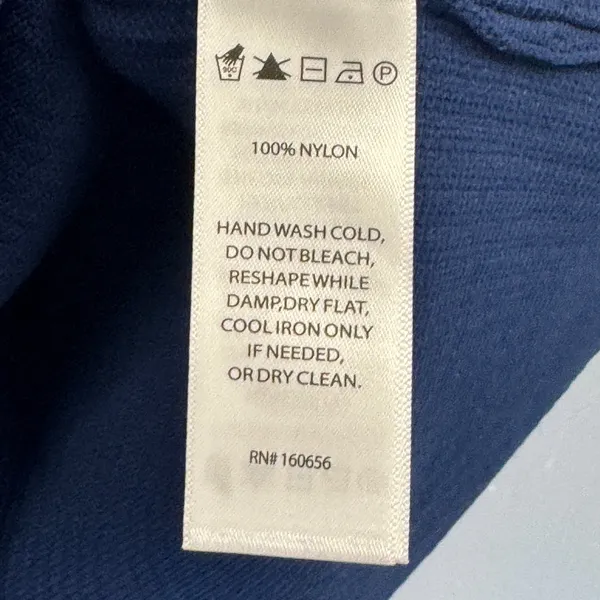Happily Grey Ribbed Knit Tank Top Cobalt Blue Crew Neck Size Large Minimalist - Image 5