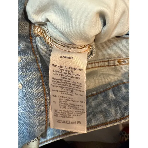 Madewell Perfect Vintage Straight Jeans Danby Wash Knee Rip‎ 27 Clean Girl - Image 12