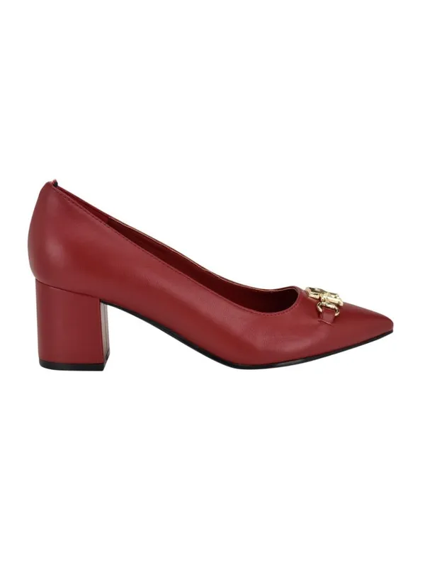 NWT Tommy Hilfiger Womens Nanya Block Heel Pumps TWNANYA Red 7.5M - Image 5