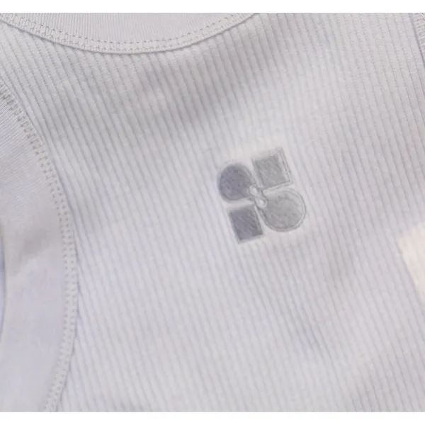 NWT Cotton On Womens Ribbed Logo Sleeveless Shirt Top Frosted Blue S - Image 5