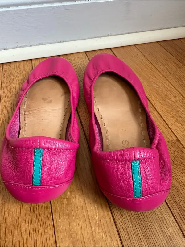 Tieks Fuchsia Pink Leather Ballet Flats Womens 7 - Image 3