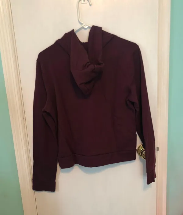 PINK - Victoria's Secret Burgundy Hoodie Size Medium - Image 2