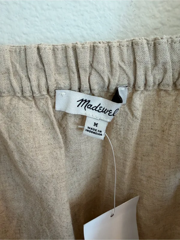NWT Madewell Linen Blend Tank Natural Beige Medium - Image 4