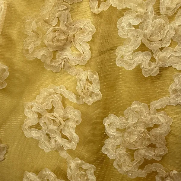 Lulus Notable Elegance Yellow Mesh‎ Floral Bustier Midi Dress Size LARGE Whimsy - Image 8