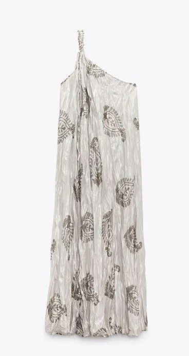 Zara dress maxi oversize fit boho blogger prints casual summer vacation wedding - Image 5