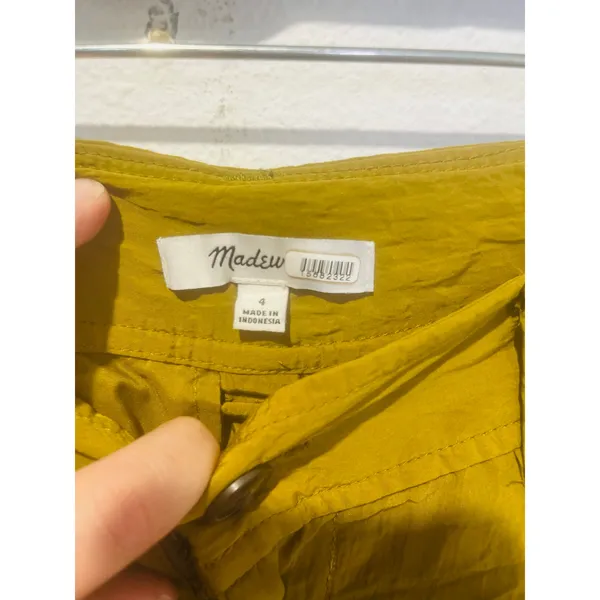 MADEWELL Women's Green Loose Fitting Drapey Wide-Leg Cargo Pants Size 4 - Image 10