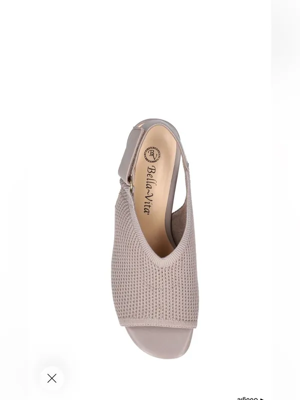 Bella Vita Women's Marin Wedge Sandal shoes beige natural knit 7.5 narrow - Image 4