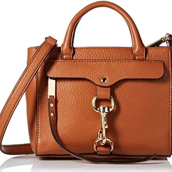 Rebecca Minkoff Dog Clip Tote Mini Satchel in Camel Brown - Image 2