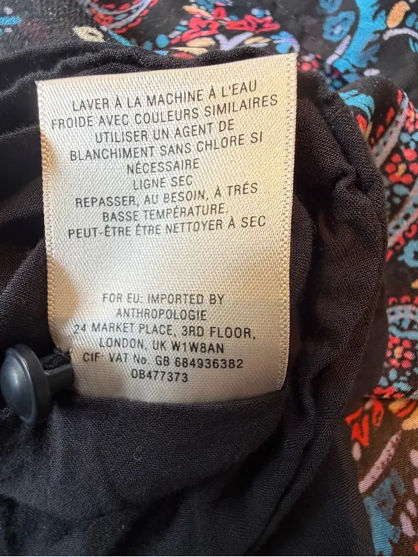 Anthropologie Vanessa Virginia Women’s Paisley Pattern V-neck Dress Size XS - Image 9
