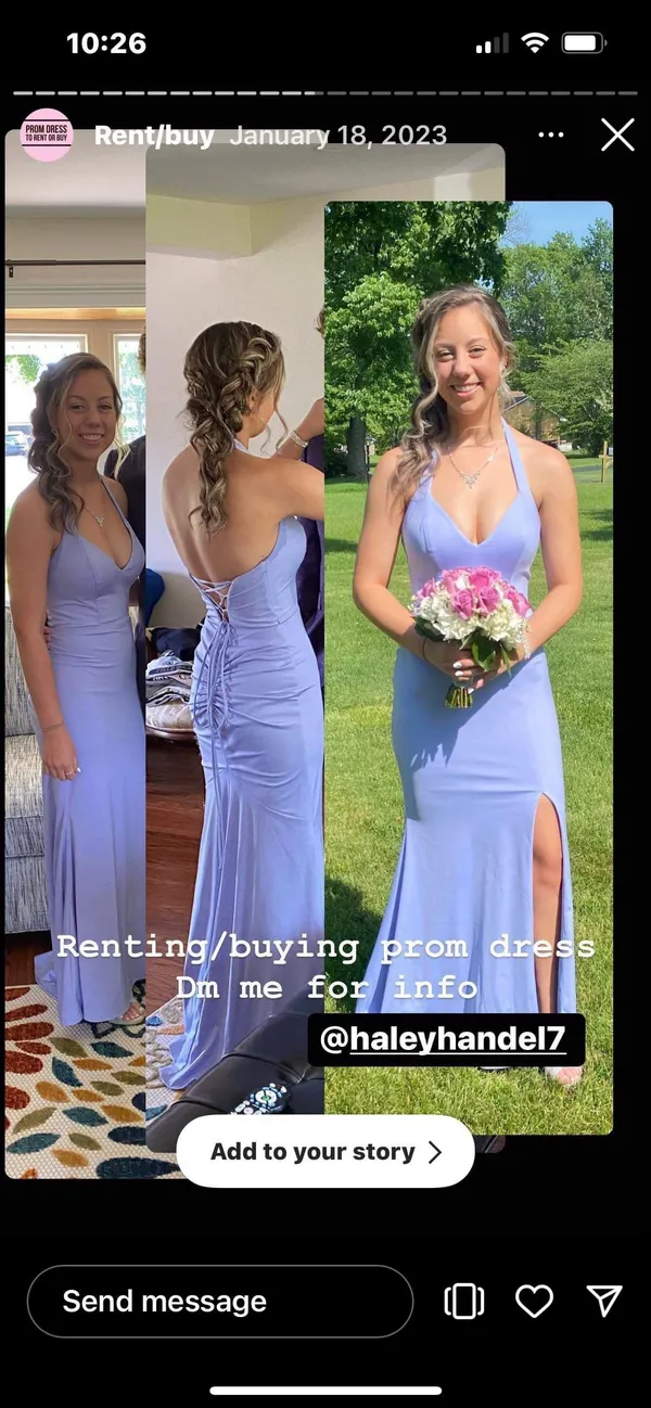 Prom Dress Purple Size 2 - Image 2