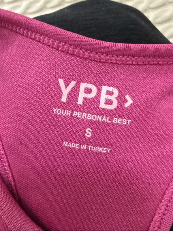 YPB Raspberry Ribbed Tank Top Pink - Image 3