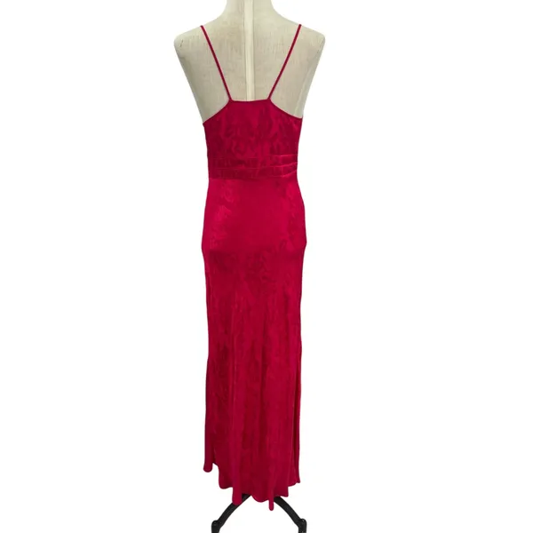 Privacy Please Mia Maxi Dress‎ Slip Maxi Floral Satin Hot Pink Size Small - Image 11