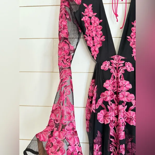 For Love and Lemons Temecula Cut Out Embroidered Lace Maxi Dress - Image 7