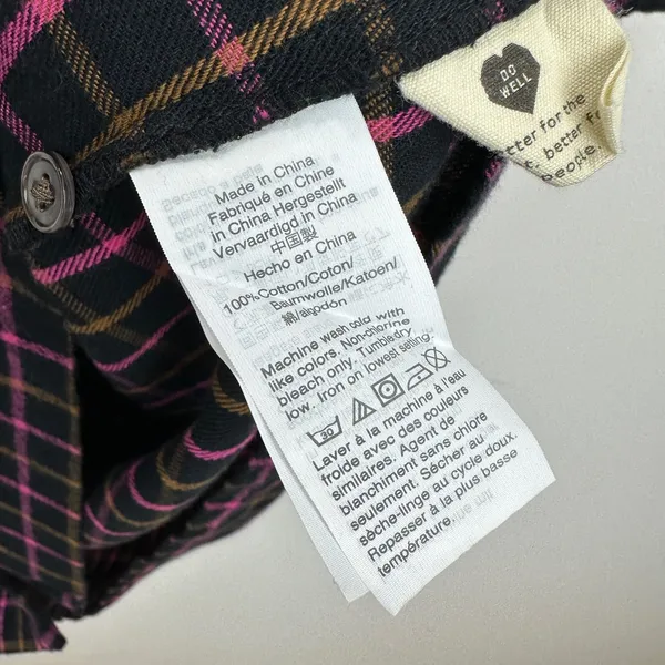 Madewell Plaid Flannel Shirt Dress Raglan Button Front Casual Oversized US 0 NWT - Image 12