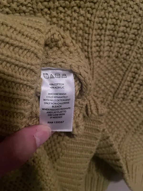 Willow + Root Chartreuse Cropped Sweater Small - Image 5