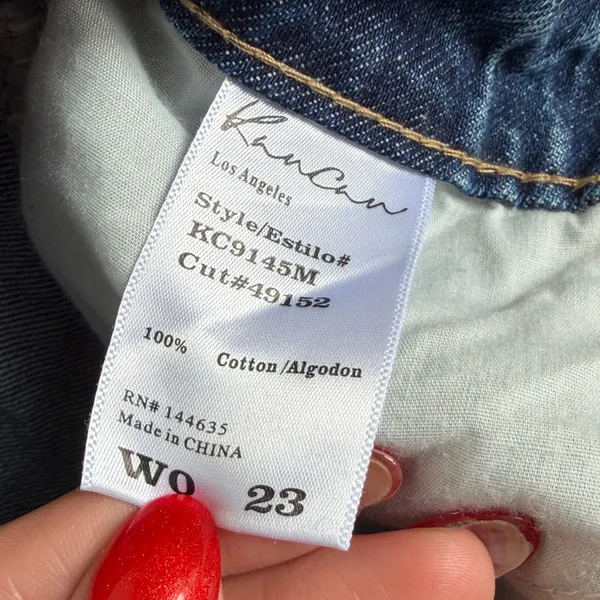 NWT KanCan Demin Shorts Blue Size 23 - Image 5