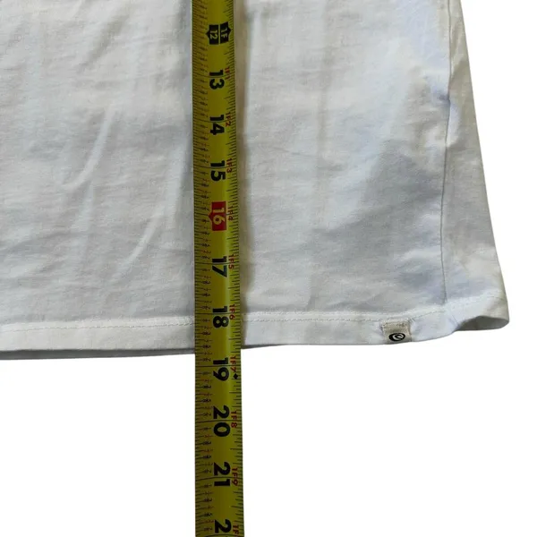 Rip Curl White Printed Crop T-shirt Women Size Medium | 6-36 - Image 6