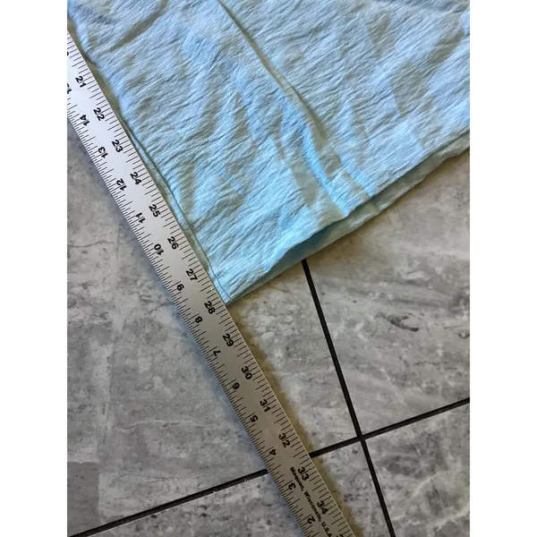 Halara Womens Wide Leg Pants Light Blue Elastic Waist Linen Feel Trousers S - Image 5