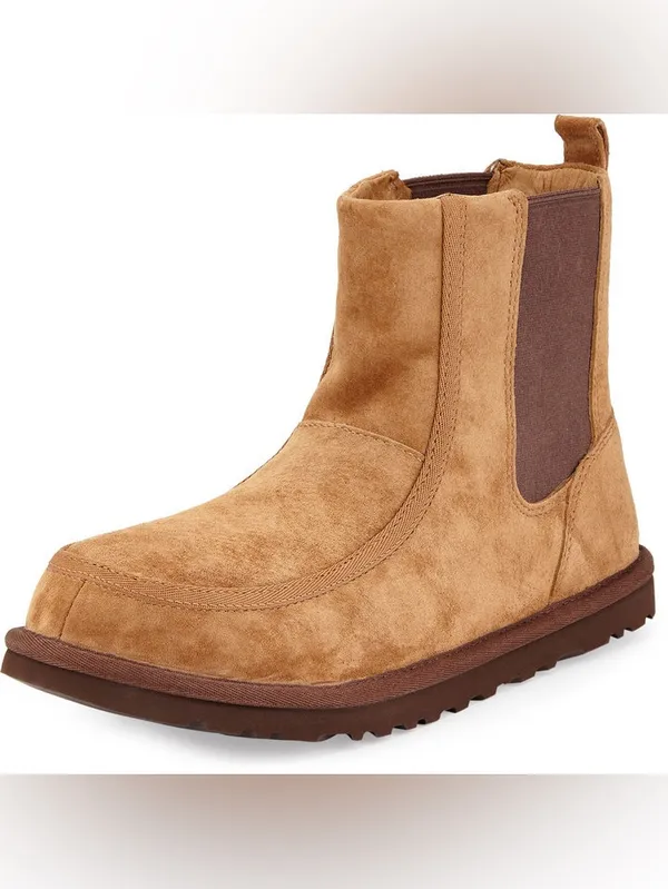 UGG mini bloke mid rise boots in chestnut tan - Image 2