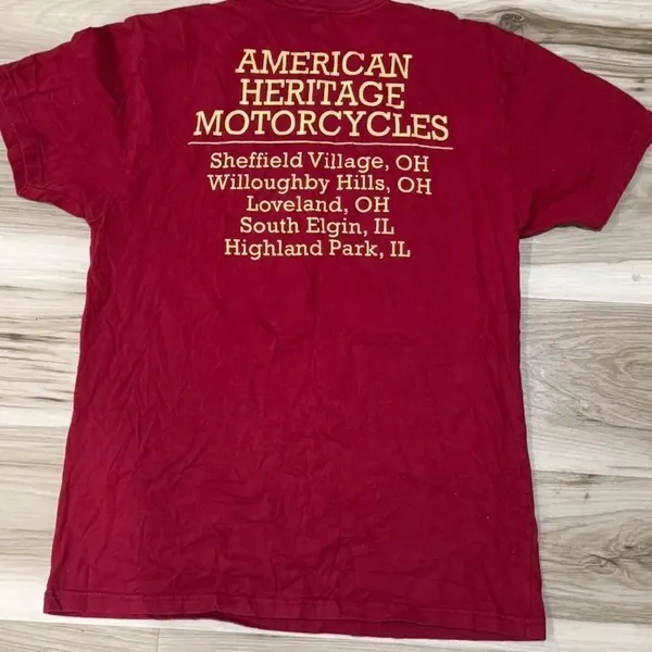 Indian Motorcycle Short Sleeve Graphic Tee Shirt Women’s Medium - Image 3