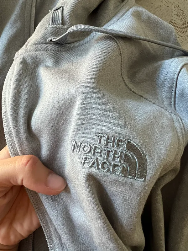 The North Face Grey Essential Zip Up Sweatshirt - Image 4