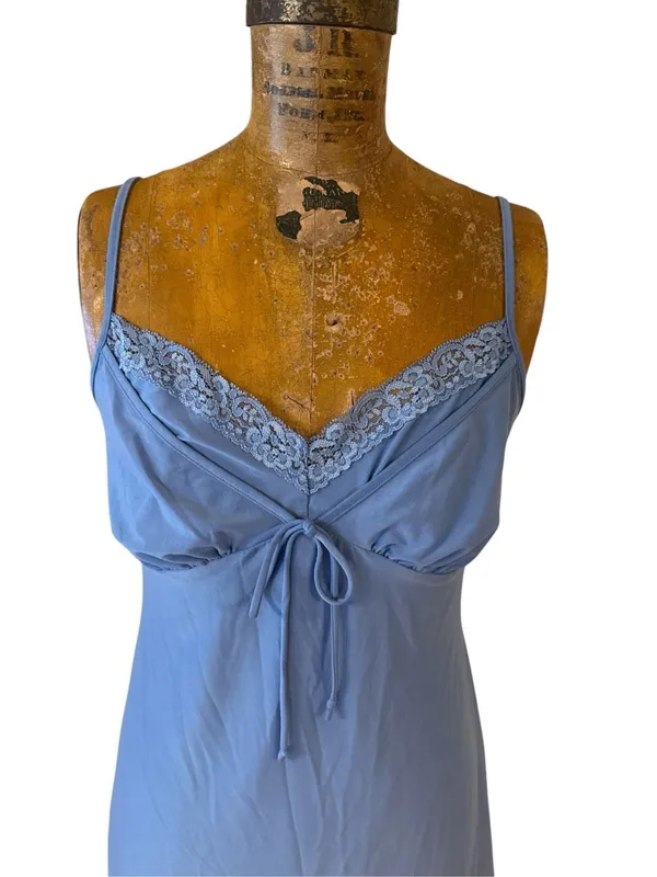 Delicates Medium Slip Dress Nightgown Blue Women's Size Small - Image 2