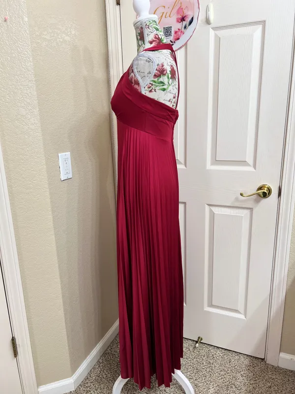 Vintage red halter maxi dress size 7/8 - Image 4