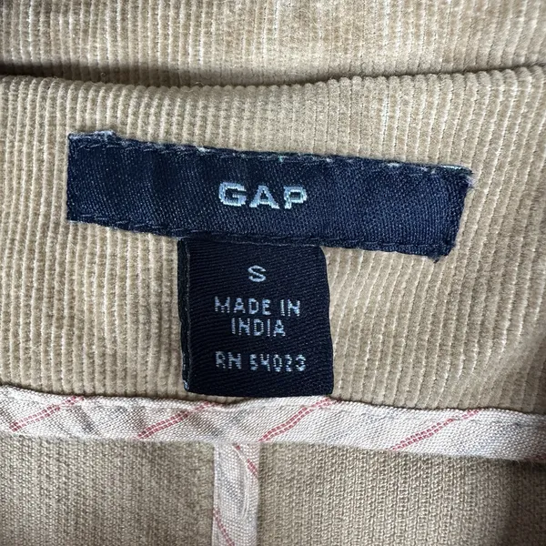 Gap Blazer‎ Womens Small Khaki Tan Corduroy Jacket Y2K VTG Vintage Academia - Image 5