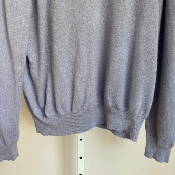 Charter Club‎ Cashmere Office Siren Academia Preppy Mock Neck Sweater XL Purple - Image 3