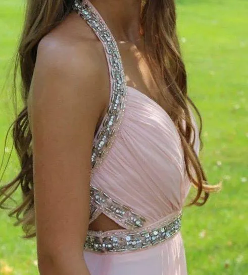 Pink Backless Prom Dress Size 2 - Image 5